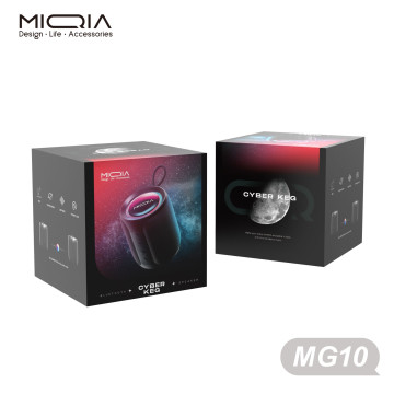 MG10 CyberKeg-MIQIA 16W IP67 Waterproof Bluetooth Speaker Black with LED Light