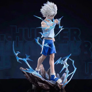 វីរជន 20cm Cartoon Killua Hunter×hunter Figure Gk VIBRATION STARS Killua Zoldyck Action Figures Model PVC Collectibles Anime Toys Gift