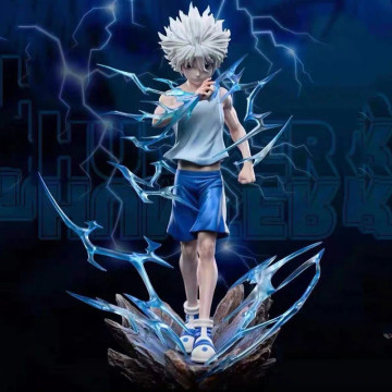 វីរជន 20cm Cartoon Killua Hunter×hunter Figure Gk VIBRATION STARS Killua Zoldyck Action Figures Model PVC Collectibles Anime Toys Gift