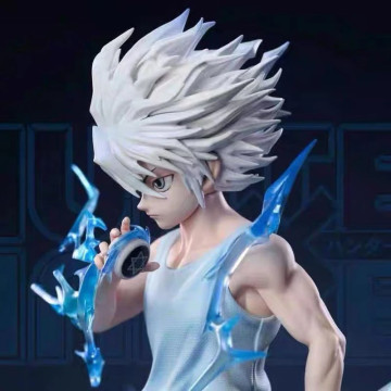 វីរជន 20cm Cartoon Killua Hunter×hunter Figure Gk VIBRATION STARS Killua Zoldyck Action Figures Model PVC Collectibles Anime Toys Gift
